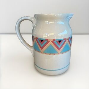 Sango Stoneware ZUNI  Pitcher 6" Tall Native South Western Japan 25247 1988
